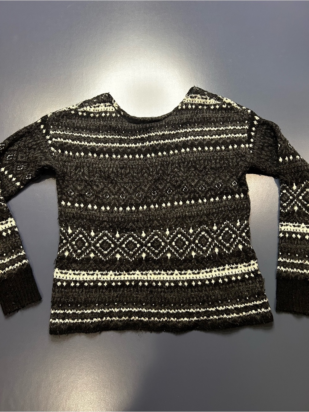 American Eagle outfitters Black and White Fair Isle Women's Sweater size XS